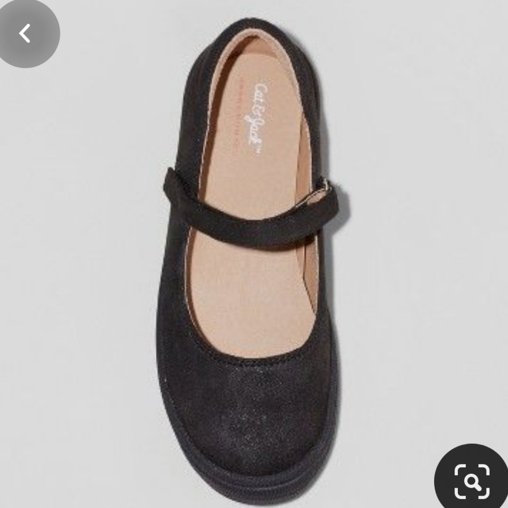 NWT Cat and Jack Olympia Girls black dress shoes